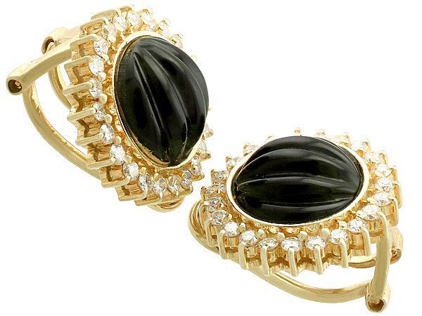 Vintage onyx earrings