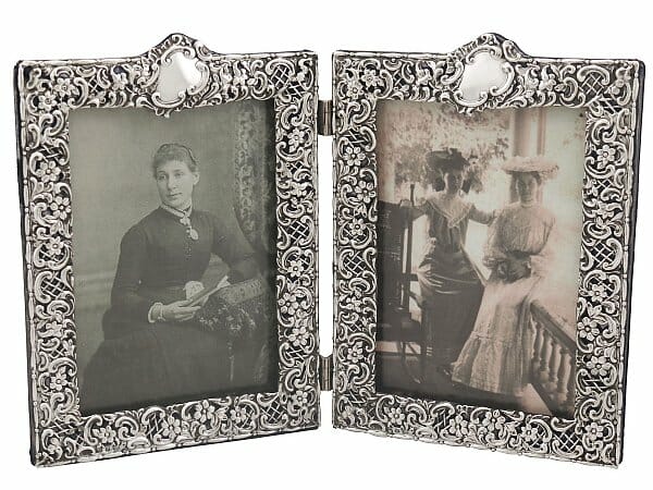victorian sterling silver photograph frame