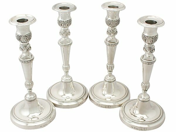 spanish sterling silver candlesticks french empire style