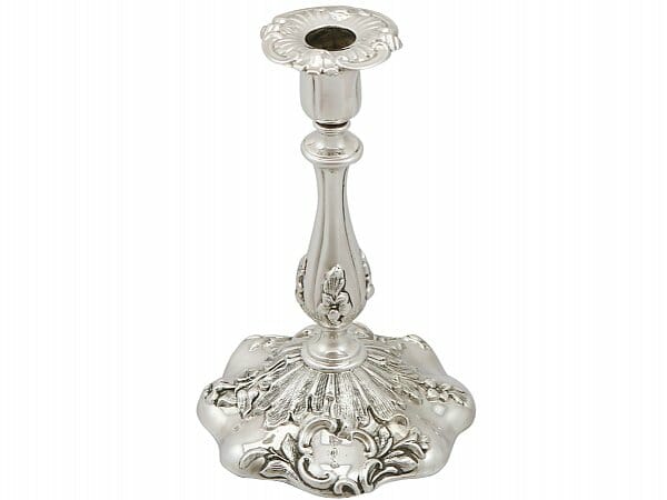 Sterling Silver Taperstick Antique Victorian
