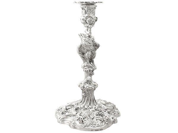 silver antique candlesticks