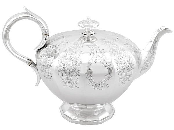 sterling silver antique victorian teapot