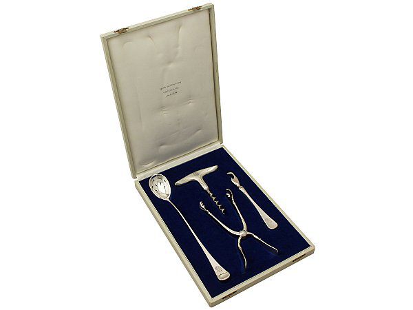 Silver and Steel Cocktail Accessory Set