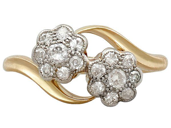 antique diamond floral ring