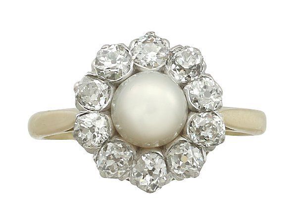 antique cultured pearl ring