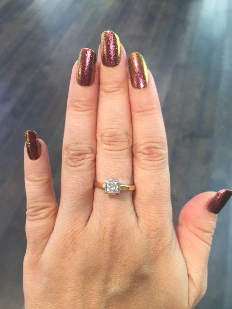 1 carat Princess Cut ring
