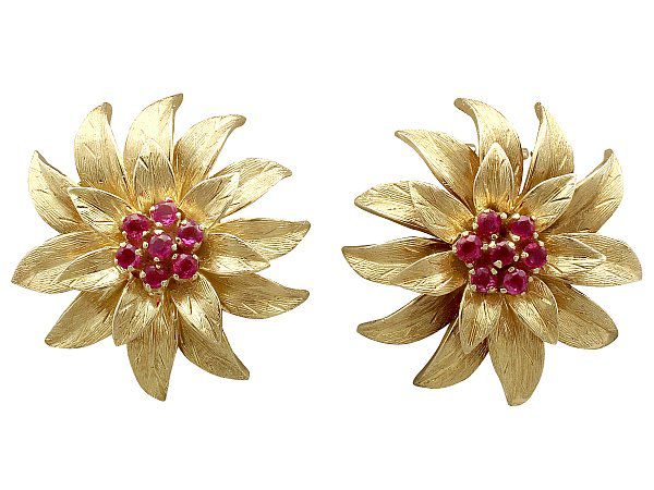 ruby bridal earrings