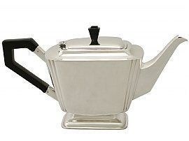 Art Deco silver teapot