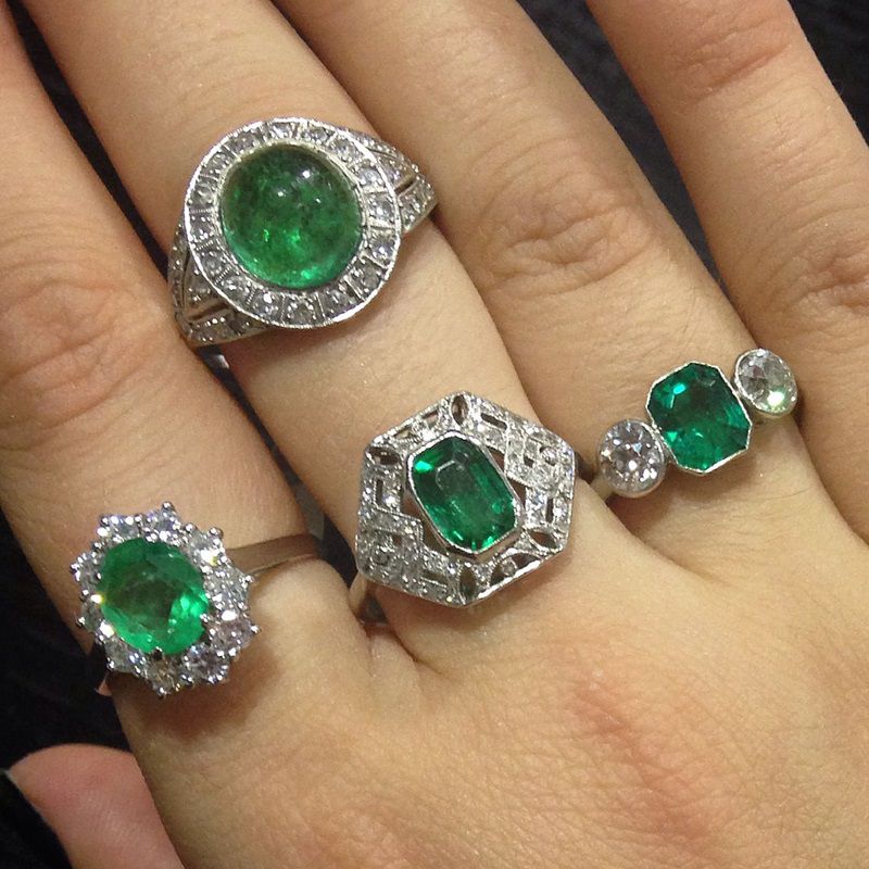 AC Silver Emerald Jewellery