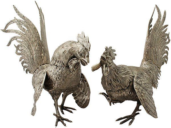silver cockerel ornaments