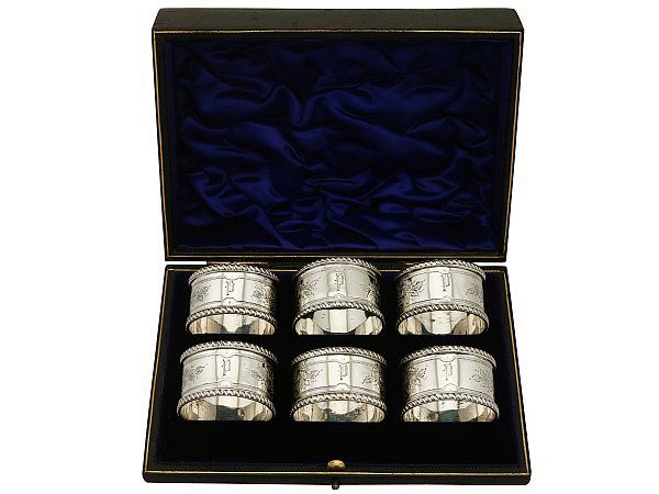 boxed silver napkin rings