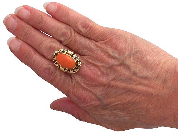 gold coral ring