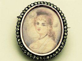 miniature portrait brooch