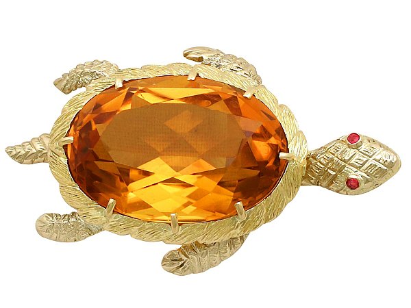 Yellow Gold Turtle Brooch