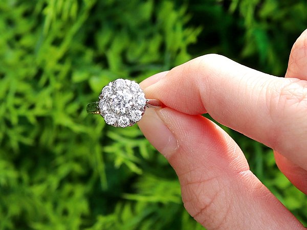 Floral Diamond Engagement Ring