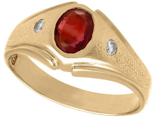 Mens Lab Created Red Ruby 10K Gold Fashion Ring - JCPenney-vinhomehanoi.com.vn