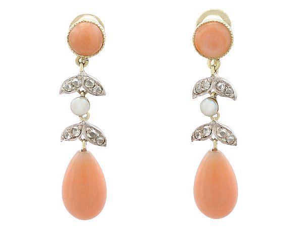 Coral Earrings to Match a Rose Gold Dress