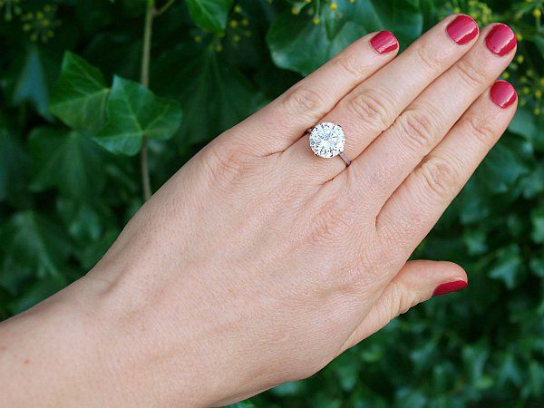5 carat diamond ring wearing