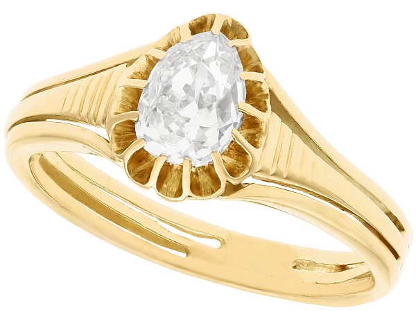 Pear Cut Engagement Diamond Ring