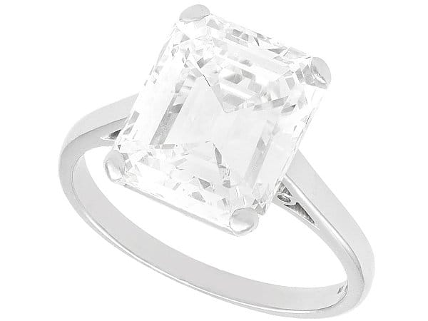 diamond platinum vintage solitaire engagement ring