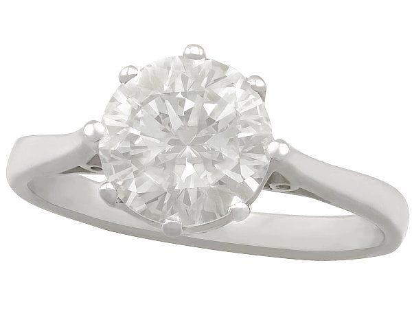 diamond platinum solitaire engagement ring