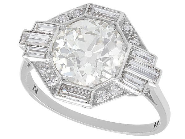 art deco diamond dress ring