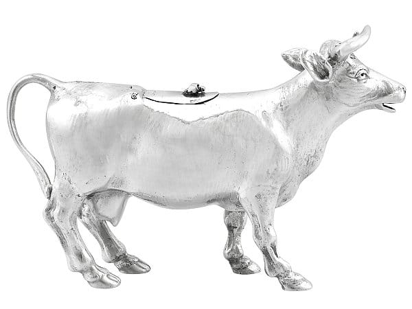 German sterling silver cow creamer