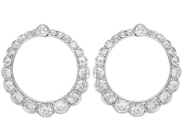 diamond antique hoop earrings