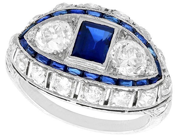 sapphire diamond statement ring