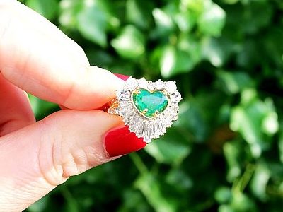 fine emerald heart ring 