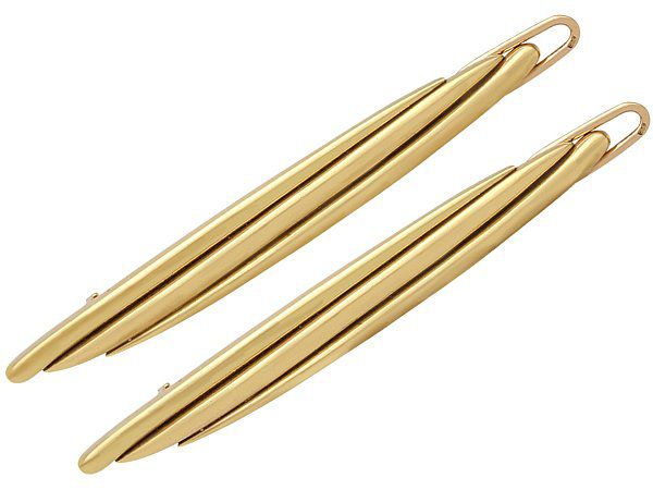 Cartier hair clips in gold 