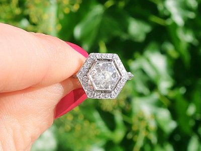 fine diamond halo ring