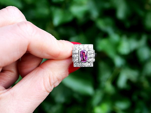 pink sapphire dress ring
