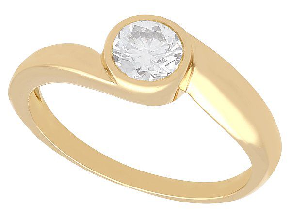 single diamond twist ring
