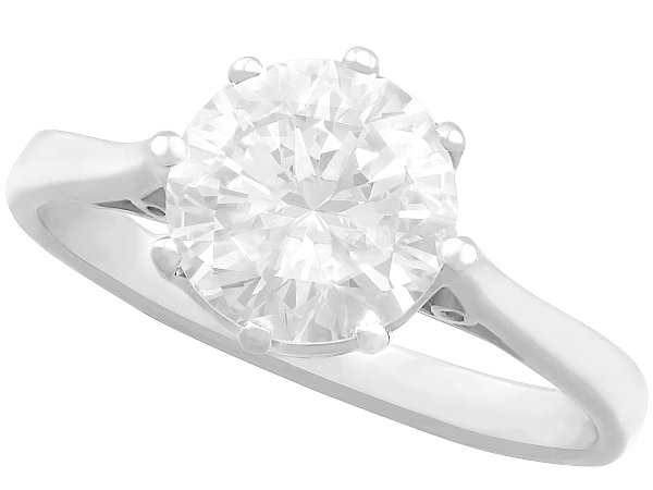 Single Halo Split Shank Diamond Engagement Ring
