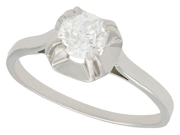 hexagon solitaire ring