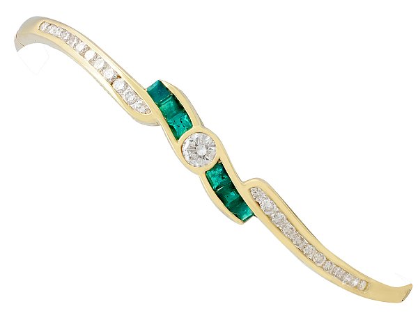 emerald birthstone bangle