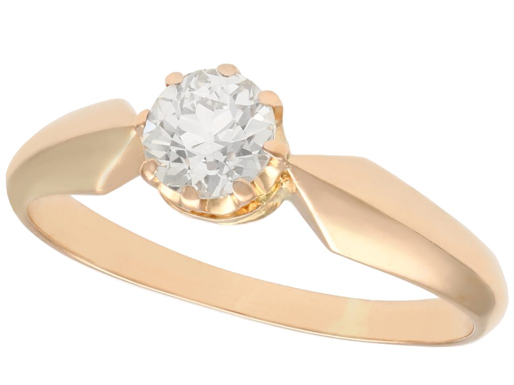 Gold solitaire engagement ring design