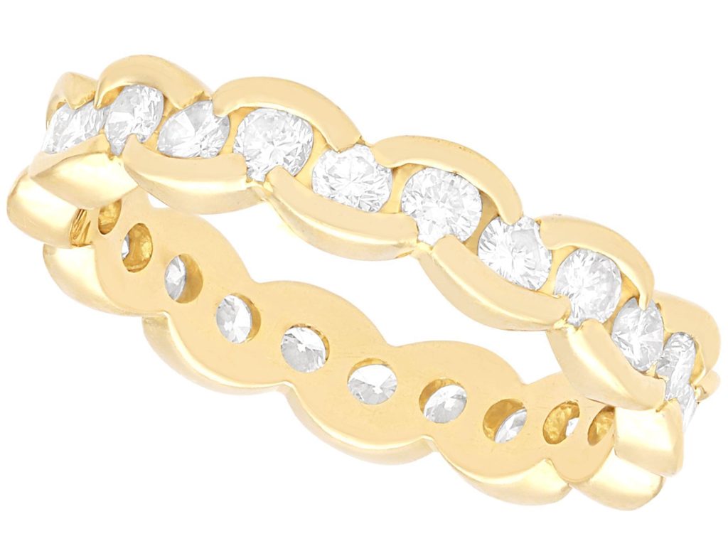 Gold eternity engagement ring design