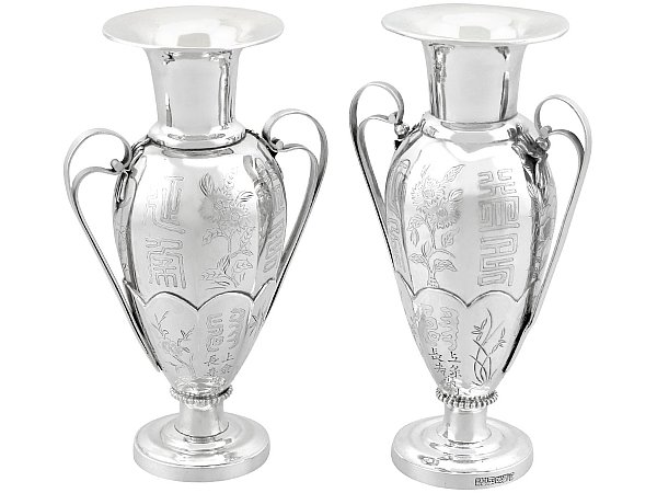 silver vases for easter