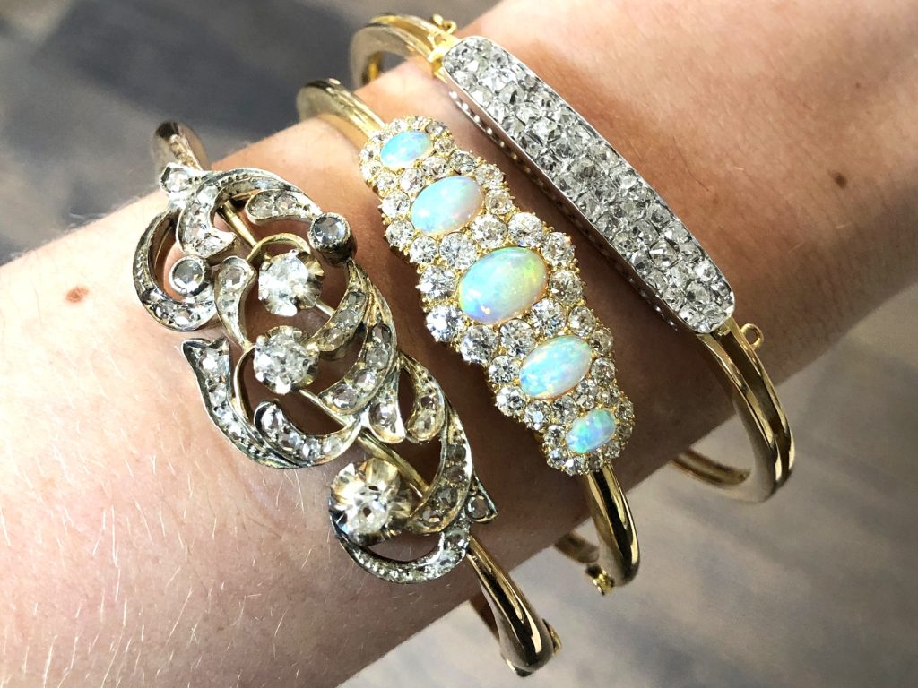 stacking gemstone bangles