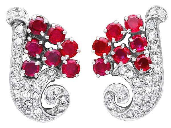 1930s ruby earrings