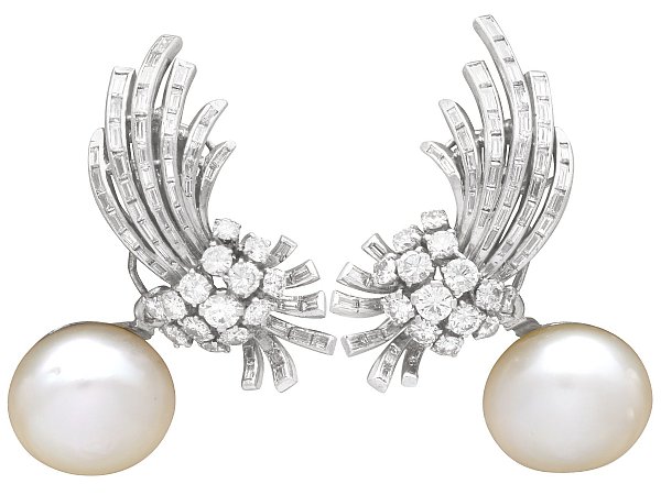 1950s pearl earrings