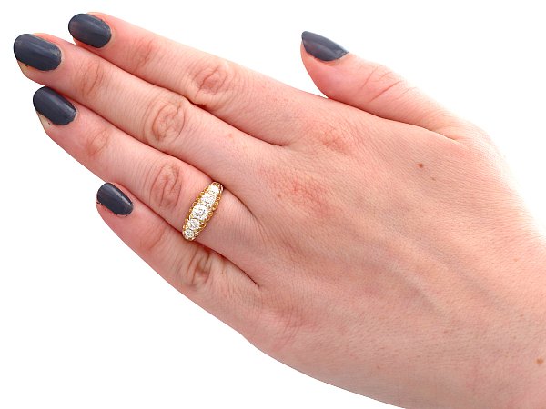 19th Century 5 stone engagement ring wearing
