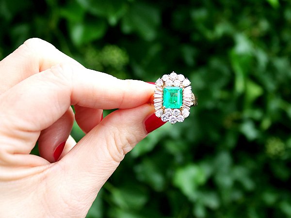 cluster emerald ring