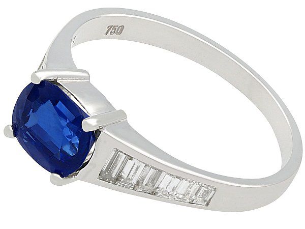 Sapphire Oval Dainty Engagement Ring