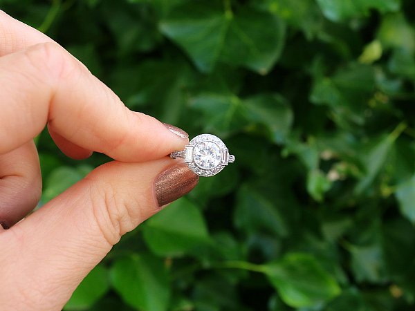 durable collet set diamond engagement ring