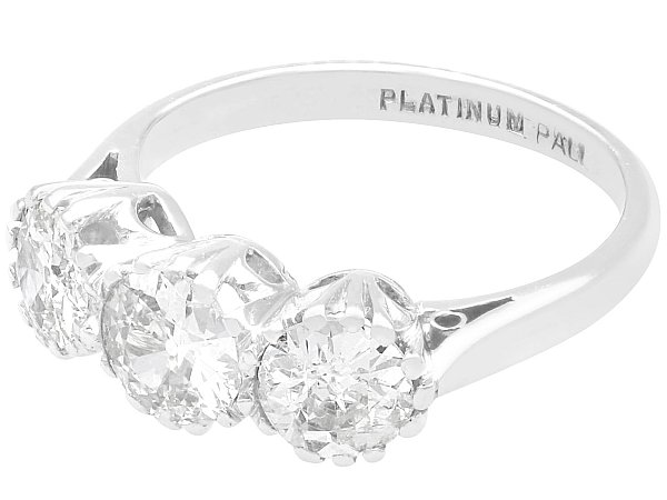 Diamond and Palladium Engagement Ring