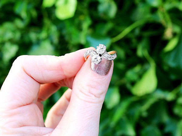 Twist Engagement Ring for Small Hands