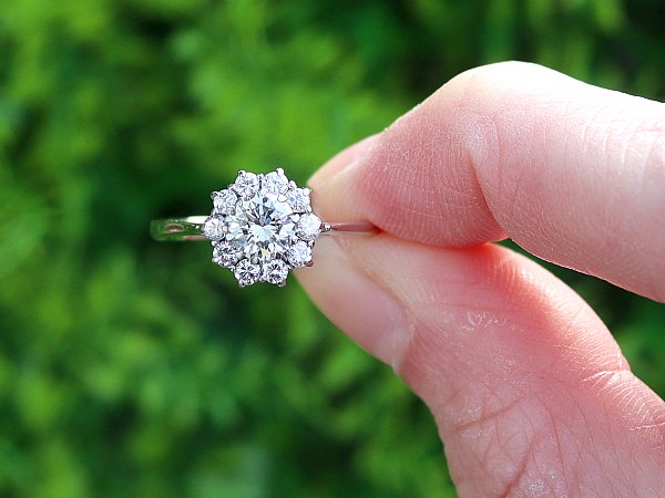 Cluster Engagement Ring for Small Hands